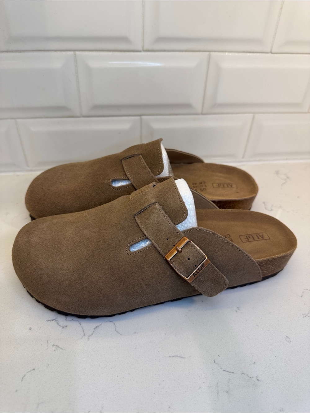 Alife Women's Suede Slip-On Mule in Brown